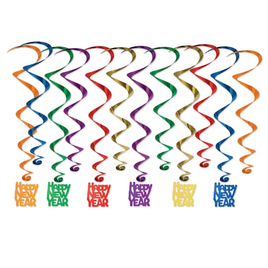 Beistle Happy New Year Whirls, 24ct.